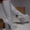 Bota Tacón Plateado