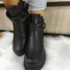 Botín Negro Trenzado